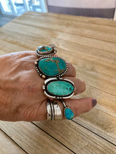 Load image into Gallery viewer, Turquoise Feather Wrap Ring