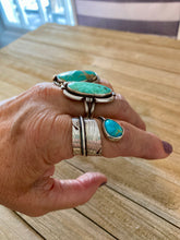 Load image into Gallery viewer, Turquoise Feather Wrap Ring