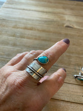 Load image into Gallery viewer, Turquoise Feather Wrap Ring