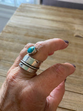 Load image into Gallery viewer, Turquoise Feather Wrap Ring