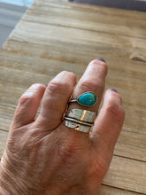 Load image into Gallery viewer, Turquoise Feather Wrap Ring