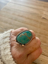 Load image into Gallery viewer, Turquoise Ring with Crystal Inclusion
