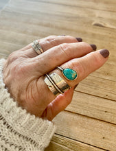 Load image into Gallery viewer, Turquoise Feather Wrap Ring
