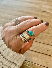 Load image into Gallery viewer, Turquoise Feather Wrap Ring