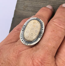 Load image into Gallery viewer, Fiji-Fossilized Coral Ring
