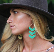 Load image into Gallery viewer, Triple Chevron Earrings