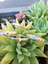 Load image into Gallery viewer, Tiny Brass and Silver Initial Rings