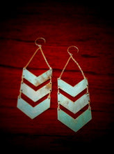 Load image into Gallery viewer, Triple Chevron Earrings