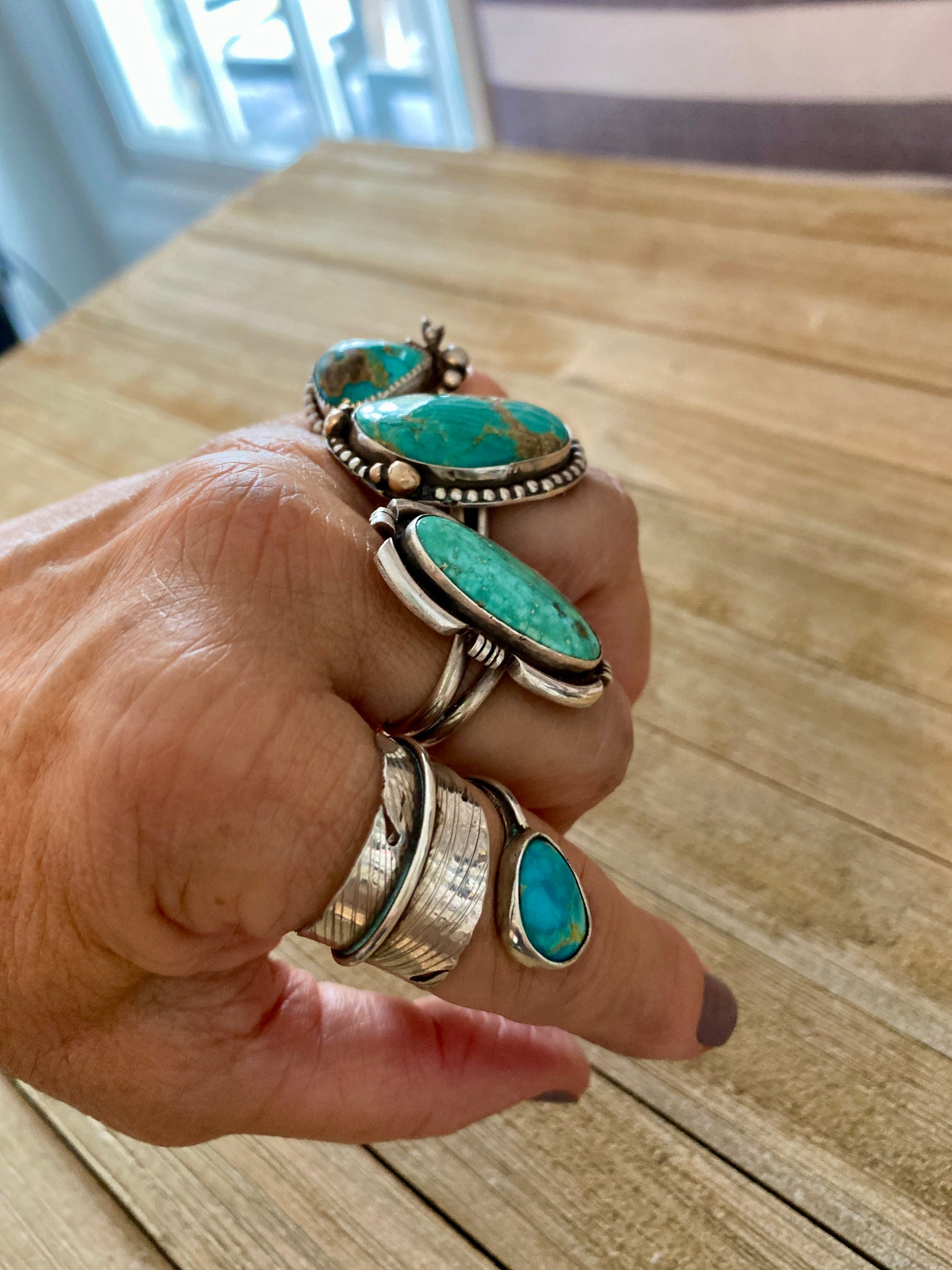 Turquoise Feather Wrap Ring – n I n o t c h k a ~ handmade jewelry