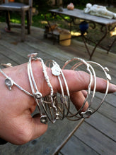 Load image into Gallery viewer, Set of 3 Unique Silver Bangles
